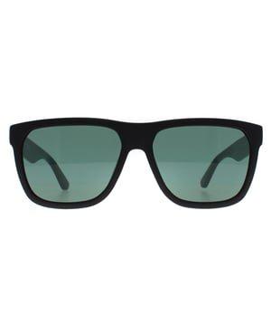 Lacoste Rectangle Unisex Matte Onyx Green L732S  Sunglasses are a classic rectangular almost wayfarer style shape with the typical bright varying colours of Lacoste and of course the crocodile logo on the temple.
