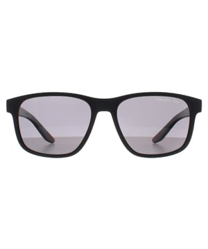 Prada Sport Rectangle Mens Black Rubber Dark Grey Polarized PS06YS  Sunglasses exude a refined, sophisticated look with their elegant frame and luxurious details. Whether you're attending an event or just enjoying a sunny day, these sunglasses will add a touch of class to your ensemble.