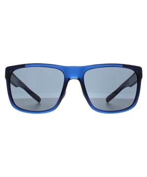 Calvin Klein Rectangle Mens Deep Transparent Blue Grey CK22556S  Sunglasses is designed for those who want their eyewear to make a statement. The frameâ€™s unique shape and high quality materials ensure both style and comfort. With a modern twist on classic eyewear, this pair is perfect for individuals looking to add a touch of elegance to their wardrobe while enjoying a durable and functional design.