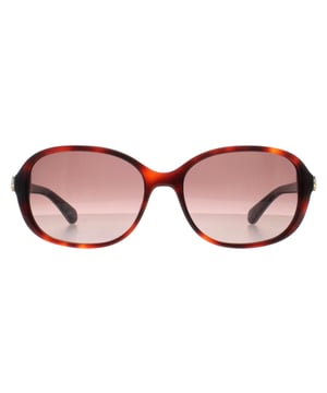 Kate Spade Butterfly Womens Shiny Dark Havana Brown Gradient Izabella/G/S  Sunglasses feature a distinctive butterfy frame crafted from premium acetate, offering both durability and a lightweight, comfortable fit. The gradient lenses provide excellent UV protection, ensuring your eyes are safeguarded from harmful rays while adding a chic touch to your look.