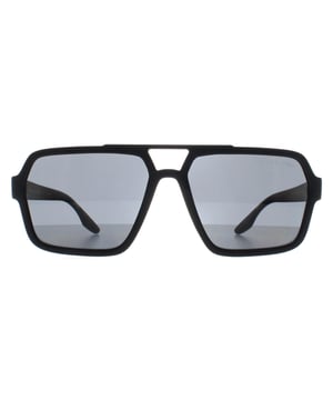Prada Sport Aviator Mens Black Rubber Dark Grey Polarized PS01XS  Sunglasses feature a clean, angular design that adds a sharp, stylish edge to your wardrobe. With their timeless appeal and modern functionality, theyâ€™re the perfect accessory for anyone seeking both elegance and protection.