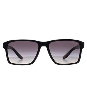 Prada Sport Rectangle Mens Black Grey Gradient PS05YS  Sunglasses feature a bold, structured frame with modern styling. Ideal for those who prefer distinctive eyewear, these sunglasses offer a powerful look while ensuring top notch protection from the sunâ€™s rays.