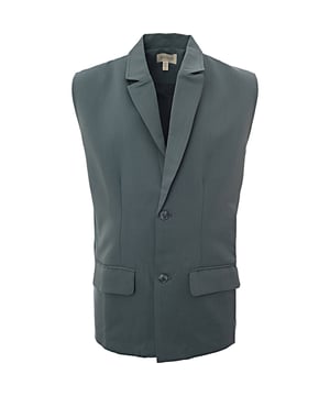 Main: 75% Polyester, Main: 20% Viscose, Main: 5% Elastane The Bando Oversized Tailored Vest in light green is the perfect blend of contemporary style and refined tailoring. Made from a premium mix of 75% polyester, 20% viscose, and 5% elastane, this vest offers a smooth, structured feel with just the right amount of stretch for comfort and ease of movement. The oversized cut creates a relaxed, fashion-forward look while maintaining sharp, tailored lines for a sophisticated finish. Ideal for layering over shirts or dresses, this versatile piece adds a modern edge to any outfit. The soft light green hue enhances its appeal, making it an effortlessly stylish addition to your wardrobe.