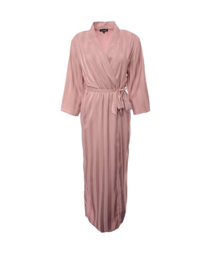Fabric 1: 96% Polyester, Fabric 1: 4% Elastane Loungeable Womens Stripe Jacquard Maxi Kimono In Pink