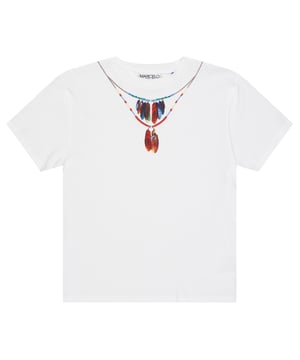 100% Katoen. Ontwerp: Verenketting, Logo. Hals: Crew Neck. Mouwtype: Korte mouwen. 10 jaar: 27 in. 4 Jaar: 21 in. 8 jaar: 25 in.