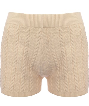 Fabric 1: 88% Polyester, Fabric 1: 12% Elastane Cozy up in style with the Loungeable Cable Knit Short in a soft cream shade. Made from a blend of 88% polyester and 12% elastane, these shorts offer a comfortable and stretchy fit that?s perfect for lounging around the house. The cable knit design adds a touch of classic charm, while the elasticated waistband ensures a snug and secure fit. Pair them with your favorite lounge top or sweater for a chic and comfy look. Whether you?re relaxing at home or enjoying a lazy weekend, these shorts are a must-have for your loungewear collection.