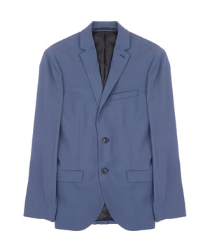 Main: 65% Polyester, Main: 33% Viscose, Main: 2% Elastane. The Bando slim fit suit jacket in navy  exudes sophistication with its sleek design. The three-button detail on the sleeve adds a touch of elegance, perfect for those who appreciate the finer details in fashion. This jacket is not just a piece of clothing; it's a statement of style that stands out in any professional or formal setting. Whether you're heading to a business meeting or a social event, this suit jacket promises to elevate your wardrobe with its modern twist on classic tailoring.