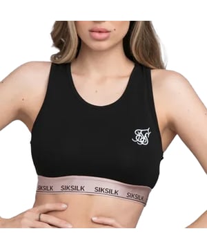 95% Katoen, 5% Elastaan. Ontwerp: Geborduurd logo, Effen, Tekst. Stoftechnologie: Zacht. Merkband. Bevestiging: Trek aan de achterkant. Beha stijl: Racerback. Hals: Schep. 6 VK: 30 in. 8 UK: 32 in. 10 VK: 33 in.