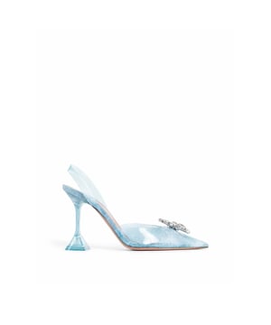 - Samenstelling: 100% Plexiglas - Binnenkant: Plexiglas - Binnenzool: Leer - Zool: Leer - Puntige teen - Merkinleg - Hak 9,5 cm - Transparant effect - Denim effect - Kristallen strikdetail - Made in Italy - Geslacht: VROUWEN -