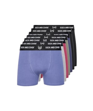 95% Cotton, 5% Elastane. Design: Logo, Plain. Packaging: Boxed, Cardboard, Hanger. Waistline: Branded, Jacquard Waistband.