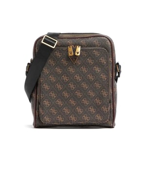 Guess Monogramm Umhängetasche Herren Braun Polyurethan. Authentisches Reisegepäck der Marke Guess - Streetwear/Sportswear-Design von Guess - Guess für Herren, modisch und perfekt für den Alltag - Die braune Guess Umhängetasche lässt sich ideal mit dem Rest Ihrer Garderobe kombinieren - bequemer Polyurethan-Material - klassisch - Monogramm -