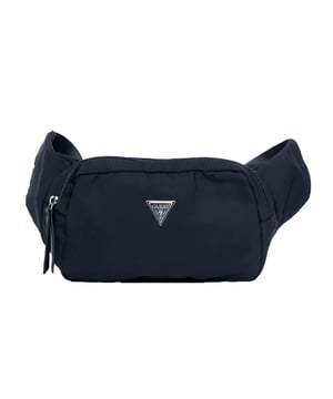 Sac banane Guess Mini triangle Homme Noir Polyester. Authentique Bagagerie de la marque Guess - design streetwear/sportswear de Guess - Guess pour Homme fashion, parfait pour la vie de tous les jours - Sac banane Guess de couleur Noir s'associe parfaitement avec le reste de votre dressing - matiere Polyester confortable -   classic - Mini triangle -