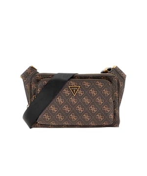 Gürteltasche Guess Milano Logo 4G Herren Braun Polyurethan. Authentisches Gepäck der Marke Guess - Streetwear/Sportswear Design von Guess - Fashion für Herren von Guess, perfekt für den Alltag - Die braune Gürteltasche von Guess passt perfekt zu Ihrer Garderobe - Bequemes Material aus Polyurethan - Klassisch - Milano Logo 4G -