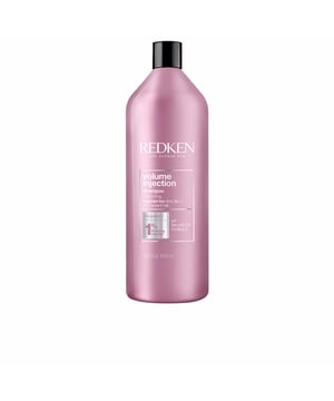 El champú VOLUME INJECTION de Redken está diseñado para aportar volumen y cuerpo a los cabellos finos y sin vida.   **Beneficios:** Este champú mejora progresivamente el volumen del cabello, actuando como un agente corporizante que infunde grosor a las fibras capilares, logrando así un acabado visiblemente más voluminoso y denso. Además, limpia eficazmente el cabello y el cuero cabelludo, eliminando impurezas de todo tipo. El resultado es un cabello suave, brillante y, lo más importante, ¡rebosante de volumen!