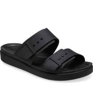 De twee verstelbare banden op de Brooklyn Sandal Low Wedge bieden je een uitstekende pasvorm en veelzijdige styling. De lichtgewicht constructie en comforttechnologie van Crocs Brooklyn stellen je in staat om vol vertrouwen van werk naar ontspanning te gaan, zonder gedoe.