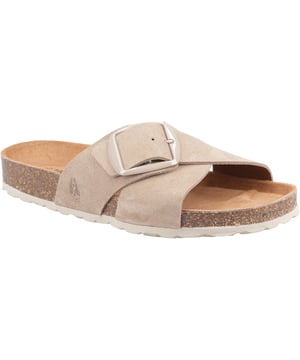 Easy slip on classic mules in some pretty pastel colours the Becky features a real suede upper and contoured footbed