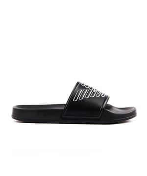 Claquette Emporio Armani Eagle Herren Schwarz Synthetik. Authentischer Schuh der Marke Emporio Armani - Streetwear/Sportswear-Design von Emporio Armani - Emporio Armani für Herren Mode, perfekt für den Alltag - Die schwarze Claquette Emporio Armani passt hervorragend zu Ihrem restlichen Kleiderschrank - bequeme synthetische Material - klassische Schnalle - Eagle - Synthetik