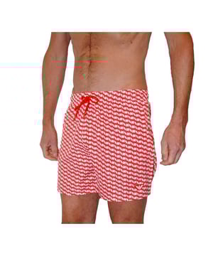 Badeanzug Emporio Armani All Over Eagle Herren Rot Polyester. Authentische Kleidung der Marke Emporio Armani - Streetwear/Sportswear-Design von Emporio Armani - Emporio Armani für Herren, modisch und perfekt für den Alltag - Der rote Badeanzug Emporio Armani lässt sich hervorragend mit dem Rest Ihrer Garderobe kombinieren - komfortables Polyester-Material - klassisch - All Over Eagle -