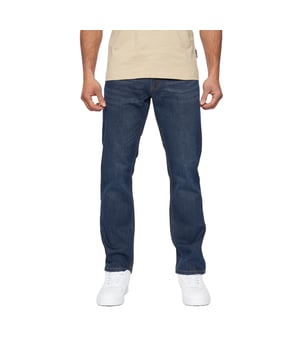 98% Cotton, 2% Elastane. Design: Plain. Pockets: 2 Side Pockets, 2 Back Pockets, 1 Coin Pocket. Fastening: Button, Zip Fly. Belt Loops, Branded Patch, Heat Transfer Main Label. Fit: Straight Leg.