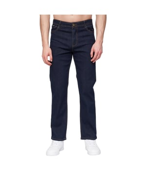 98% Cotton, 2% Elastane. Design: Plain. Pockets: 2 Side Pockets, 2 Back Pockets, 1 Coin Pocket. Fastening: Button, Zip Fly. Fabric Technology: Durable. Belt Loops, Branded Eyelets, Rubber Label. Fit: Straight.