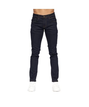 99% Cotton, 1% Elastane. Design: Plain. Pockets: 2 Side Pockets, 2 Back Pockets, 1 Coin Pocket. Fastening: Button, Zip Fly. Belt Loops, Branded Buttons, Woven Patch. Fit: Slim.
