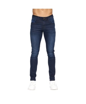 99% Cotton, 1% Elastane. Design: Plain. Pockets: 2 Side Pockets, 2 Back Pockets, 1 Coin Pocket. Fastening: Button, Zip Fly. Belt Loops, Branded Buttons, Woven Patch. Fit: Slim.