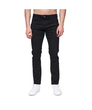 98% Cotton, 2% Elastane. Design: Plain. Pockets: 2 Side Pockets, 1 Coin Pocket, 2 Back Pockets. Fastening: Button, Zip Fly. Belt Loops. Fit: Slim.