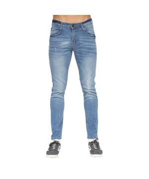 99% Cotton, 1% Elastane. Design: Logo, Ripped. Pockets: 2 Side Pockets, 1 Coin Pocket, 2 Back Pockets. Fastening: Button, Zip Fly. Belt Loops, Branded Buttons, Riveted. Fit: Slim.