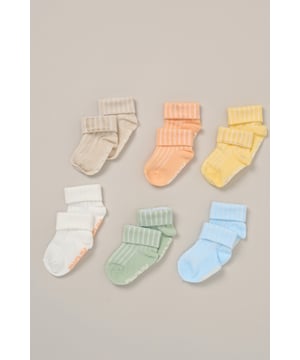 A must-have for little wardrobes, this 6-pack of ribbed baby socks from DKNY is made with a soft cotton-rich blend for all-day comfort. With just the right amount of stretch, they stay snug on tiny feet while allowing for easy movement. Perfect for pairing with everyday outfits during the warmer months.