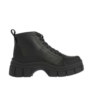 Bovenstuk: Kunstleer, Webbing. Voering: Microvezel. Buitenzool: Lug Zool, Rubber. 7 Ogen. Treklipje. Platform. Snit: Enkel. Ontwerp: Eenvoudig. Teenstijl: Rond. Sluiting: Vetersluiting.