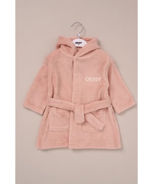 Perfect for after-bath cuddles or lazy mornings, this cosy fleece robe from DKNY is made from soft-touch coral fleece for a gentle feel against baby’s skin. Lightweight yet snuggly, it’s a great extra layer for Spring and Summer evenings at home. Finished with a waist tie for a secure fit.