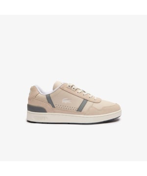 Marke: Lacoste. Obermaterial: Leder, Recyceltes Polyester, Wildleder. Futterstoff: Recyceltes Polyester, Frottee. Einlegesohle: Mit Markenzeichen, Recyceltes Polyester. Laufsohle: EVA, Gummi. Ösen: 4. Leder Fersenkappe, Künstliches Wildleder Kotflügel. Absatz: Flach. niedrig geschnitten. Design: Logo, Zweifarbig. Zehenstil: Rund. D-Ring, Zum Schnüren.
