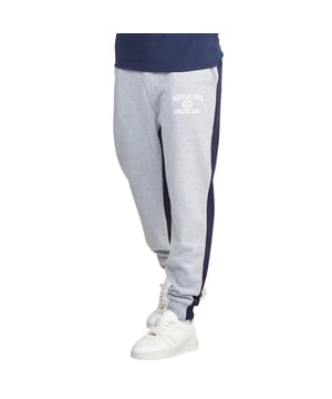 100% Baumwolle. Design: Kontrasteinsatz, Logo, bedruckt, Aufschrift. Zum Überziehen. Taschenart: Zwei Seitentaschen. Passform: Klassisch. Taille: mit Kordelzug, Elastisch. Saum: Mit Bündchen.
