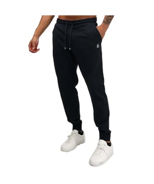 85% katoen, 15% polyester. Stof: Vlies. Ontwerp: Geborduurd, Logo. Zijnaden. Zakken: 2 Zijzakken, 1 Achterzak. Tailleband: Koord, Geribd. Hem: Ribben.