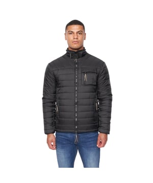 100% Polyester. Ontwerp: Badge, Effen, Gewatteerd. Mouwtype: Met lange mouwen. Gewatteerd. Halslijn: Staande Kraag, Stud. Zakken: 2 Zijzakken, 1 Borstzak, Rits. Sluiting: Ritssluiting vooraan. S: 38 in. M: 40 in. L: 42 in. XL: 44 in. XXL: 46 in.
