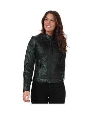 Buitenmaterialen: 100% Leer. Schelp: Leder. Voering: 100% polyester. Ontwerp: Eenvoudig. Halslijn: Gesp, staande kraag. Mouwtype: Met lange mouwen. Drukknoopsluiting. Manchet: Rits. Zakken: 2 Voorzakken, Rits. Bevestiging: Volledige ritssluiting. 8 UK: 32 in. 10 VK: 33 in. 12 VK: 35 in. 14 VK: 37 in. 16 VK: 39 in.