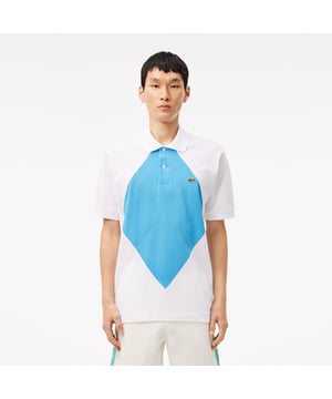 Classic Fit L.12.12 Argyle Polo Shirt Organic cotton piqué Classic  comfortable fit  Classic polo collar Contrasting stitched argyle motif Embroidered crocodile on chest