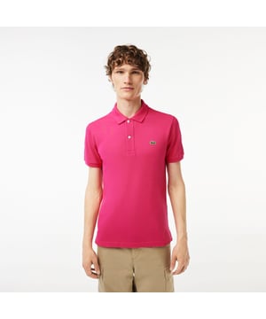Slim Fit L.12.12 Piqué Polo Shirt Lacoste's signature piqué knit fabric  Ribbed finish on collar and sleeves Slim fit  adjusted cut Embroidered crocodile on chest