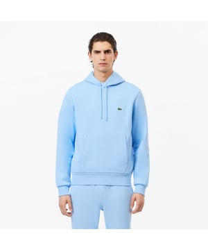 Fleece Hoodie Organic brushed cotton and recycled polyester Classic fit for natural ease Kangaroo pocket Jersey-lined hood Embroidered crocodile on chest