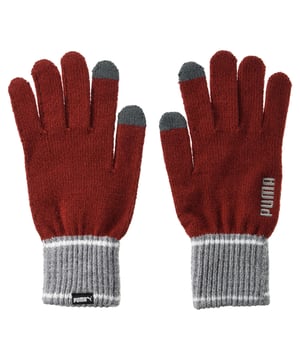95% Acryl, 5% Polyester. Gewebe: Jerseyware. Marke: Puma. Bündchen: Kontrast. Fingerspitzen für Touchscreen. Design: bestickt, Logo.