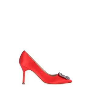 - Composición: 100% Seda - Interior: Piel - Plantilla: Piel - Suela: Piel - Puntera en punta - Plantilla con marca - Tacón 9 cm - Diseño Slip-on - Detalle de cristales en la parte superior - Made in Italy - Género: MUJER -