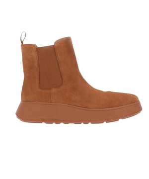 Marke: FitFlop. Obermaterial: Wildleder. Mittelsohle: Microwobbleboard. Laufsohle: Gummi, Rutschfest. Anziehlasche, Stretch-Segmente. Absatz: flach geformter Absatz. Knöchelhoch. Design: Unifarben. Zehenstil: Rund. Zum Überziehen.