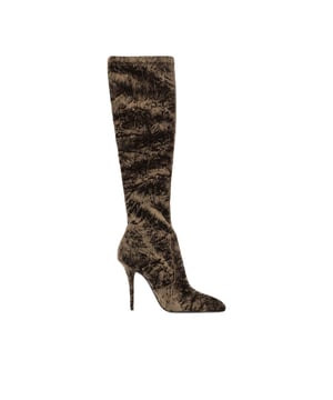 - Composición: 100% textil (terciopelo) - Forro de tela - Plantilla y suela de cuero - Slip on style - Tacón 10 cm / 3,93 in - Made in Italy -