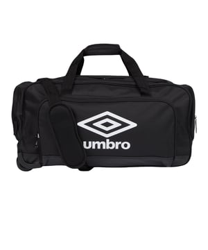 Design: Logo, Printed. Fastening: Two Way Zip. 2 Wheels, Pull Handle, Shoulder Strap, Webbing Carry Handle. Compartments: 1 Main Compartment. Pockets: 1 Front Pocket, 2 Side Pockets, Zip.
