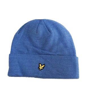 100% Acryl. Marke: Scotts. Gewebe: Jerseyware, gerippt. Design: bestickt, Logo. Verpackung: Hängeetikett. Bündchen: Umgekrempelter Umschlag.