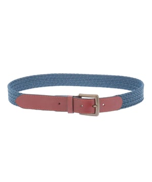 Kuh Leder, Elastan, Polyester. Gewebe: gewebter Stoff. Schnalle mit Messing-Effekt. eingeschnittener Saum. Design: Logo.