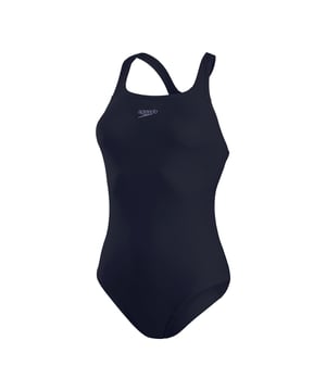 Fabric: Eco Endurance+, Yarn. Design: Logo, Plain. Back Style: Cut Out. Fastening: Pull-On. Neckline: Square. Fabric Technology: Chlorine Resistant, Durable, Flexible, Quick Dry. Sustainability: Made from Recycled Materials. Sleeve-Type: Sleeveless.