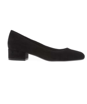 Bovenstuk: Microvezel. Binnenzool: Gevoerd. Buitenzool: Rubber. Blokhak. Snijden: Laag gesneden. Ontwerp: Eenvoudig. Teenstijl: Amandel. Sluiting: Slip-on.
