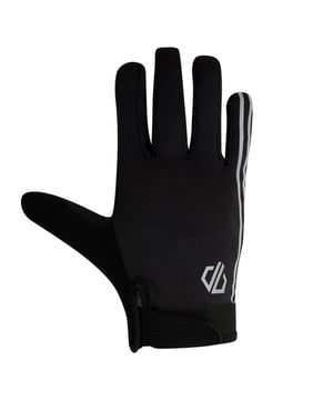 82% Polyester, 18% Elastan. Marke: Dare 2B. Gewebe: Netzmaterial, Stretch. Bündchen: anpassbar, Klettverschlusslasche. Gewebetechnik: langlebig, Leicht. Design: Logo, Reflektierende Details. Eigenschaften: Ergonomisch, Gel-Polster,  Handfläche aus synthetischem Wildleder.