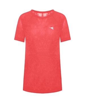 Bright, bold, and built for movement, the Diadora Active Women's Red T-Shirt delivers performance-ready comfort in a sleek, athletic design. Whether you're training, stretching, or running errands, this tee keeps you cool, dry, and stylish throughout your day.
Key Features:
Moisture-Wicking Fabric: 

Keeps sweat at bay to ensure comfort during workouts or active wear.

Breathable &amp; Lightweight: 

Allows air to circulate, helping you stay fresh and focused.

Athletic Cut: 

Offers a flattering fit with room to move freely.

Vibrant Red Colour: 

Adds bold energy to your workout wardrobe.

Diadora Branding: 

Features a subtle logo for a sporty, modern look.

Versatile Performance Wear: 

Ideal for gym sessions, outdoor activities, or casual styling.

 
